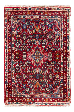 Alfombra persa - Bidjar - 80 x 52 cm - rojo burdeos