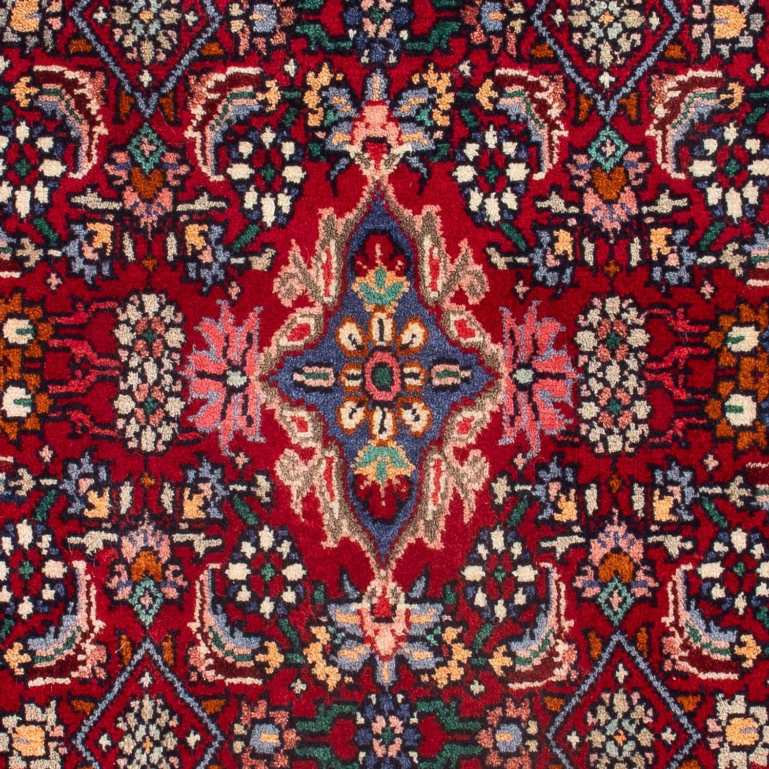 Alfombra persa - Bidjar - 80 x 52 cm - rojo burdeos