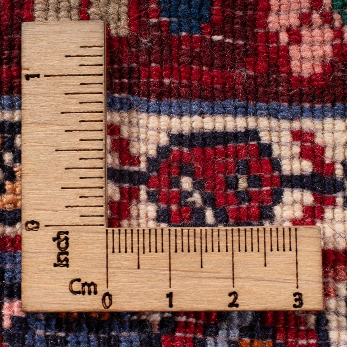 Alfombra persa - Bidjar - 80 x 52 cm - rojo burdeos