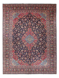 Alfombra persa - Keshan - Antiguo - 410 x 298 cm - azul oscuro