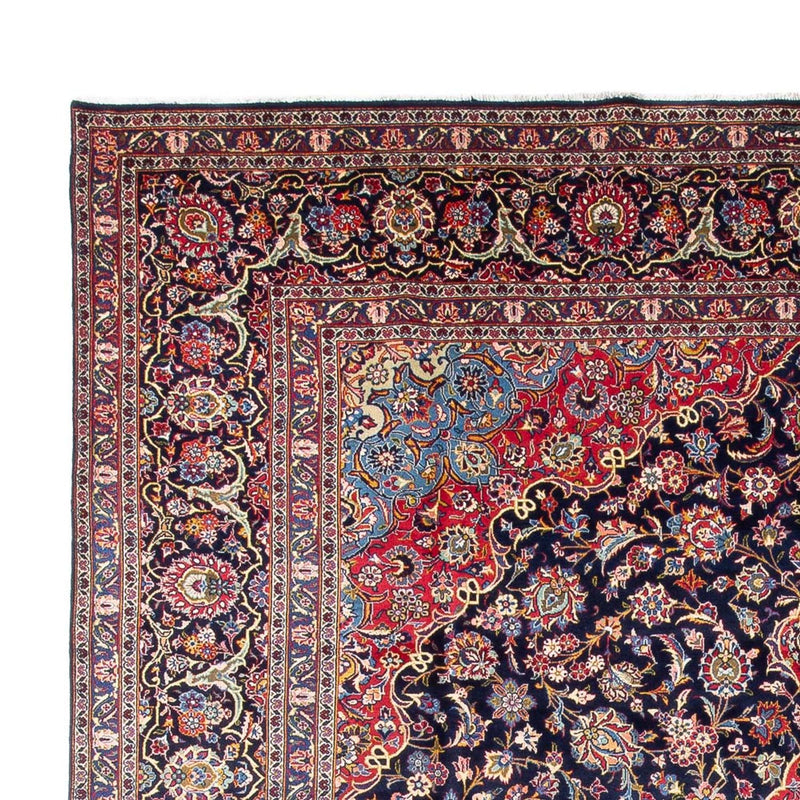 Alfombra persa - Keshan - Antiguo - 410 x 298 cm - azul oscuro