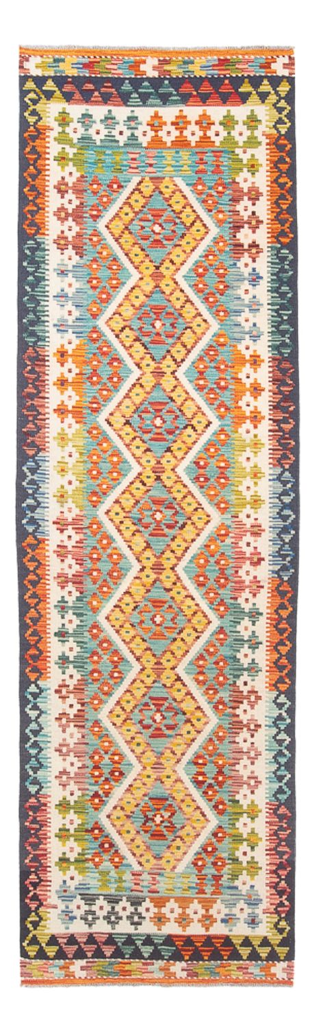 Alfombra de pasillo Alfombra Kelim - Splash - 280 x 85 cm - multicolor
