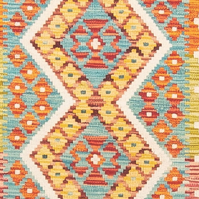 Alfombra de pasillo Alfombra Kelim - Splash - 280 x 85 cm - multicolor