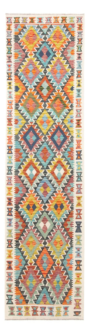 Alfombra de pasillo Alfombra Kelim - Splash - 281 x 80 cm - multicolor