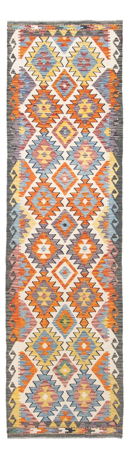 Alfombra de pasillo Alfombra Kelim - Splash - 299 x 86 cm - multicolor