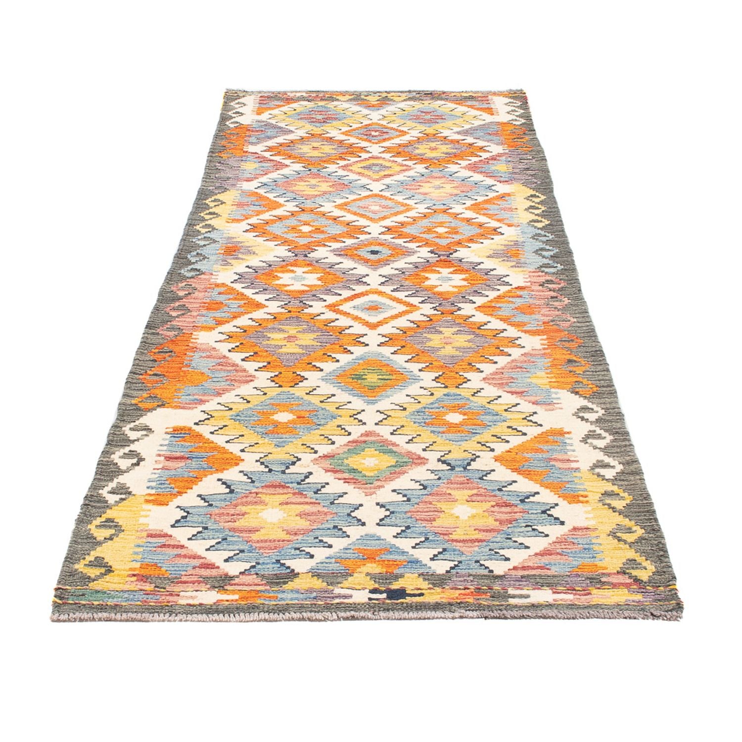 Alfombra de pasillo Alfombra Kelim - Splash - 299 x 86 cm - multicolor