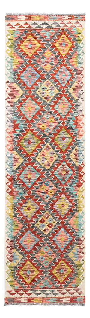 Alfombra de pasillo Alfombra Kelim - Splash - 286 x 78 cm - multicolor