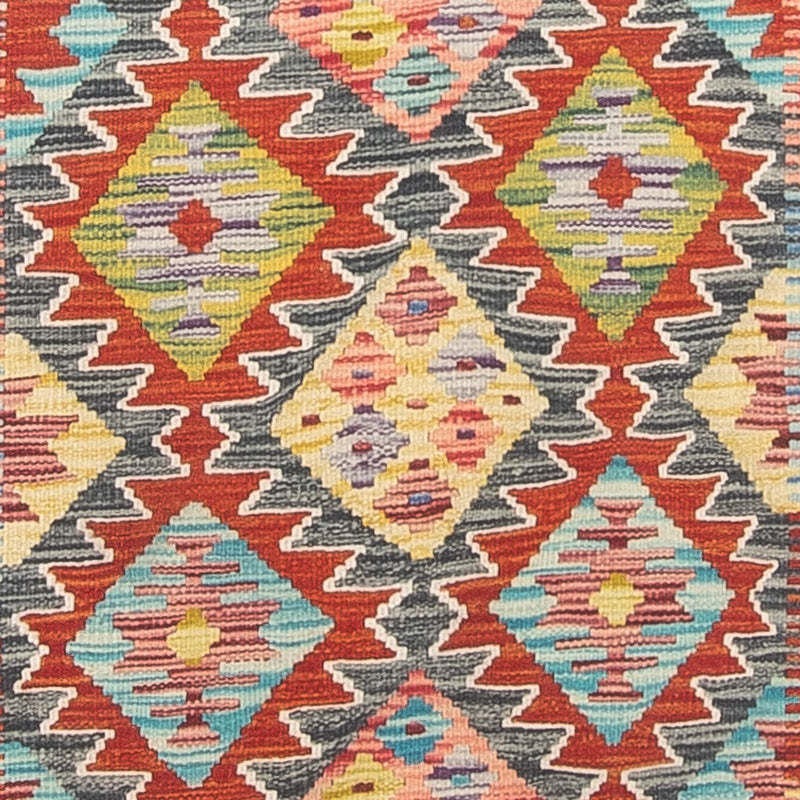 Alfombra de pasillo Alfombra Kelim - Splash - 286 x 78 cm - multicolor