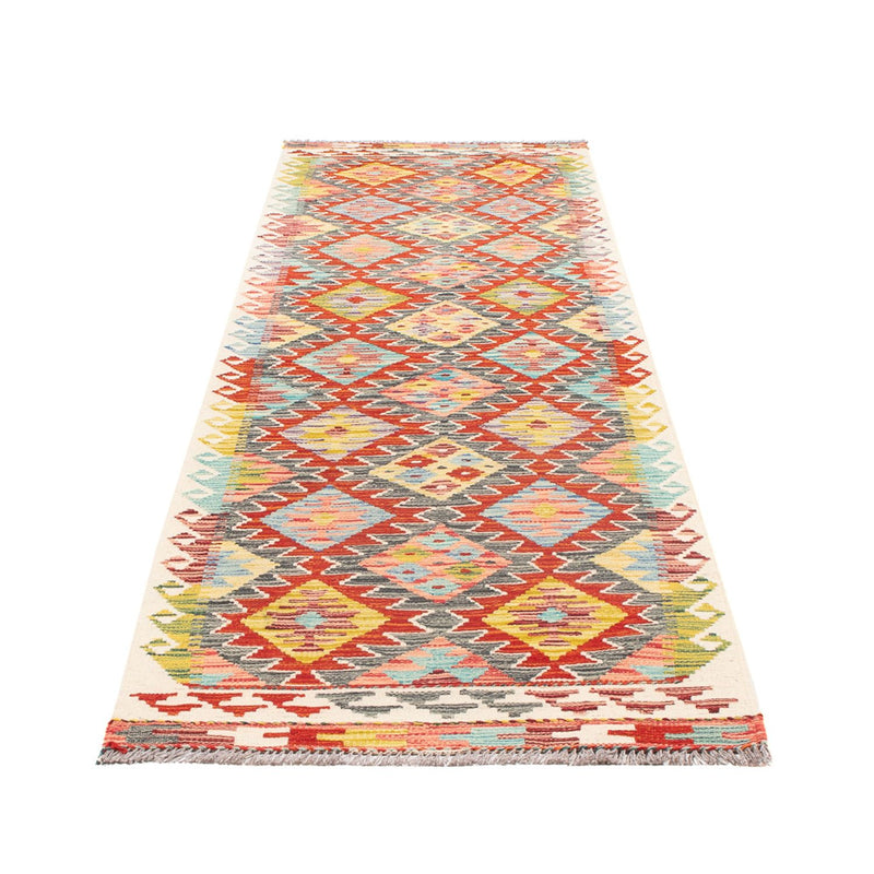 Alfombra de pasillo Alfombra Kelim - Splash - 286 x 78 cm - multicolor