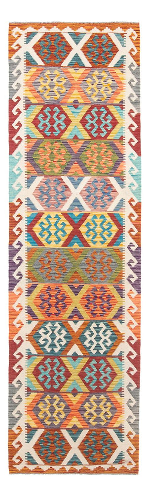 Alfombra de pasillo Alfombra Kelim - Splash - 294 x 82 cm - multicolor
