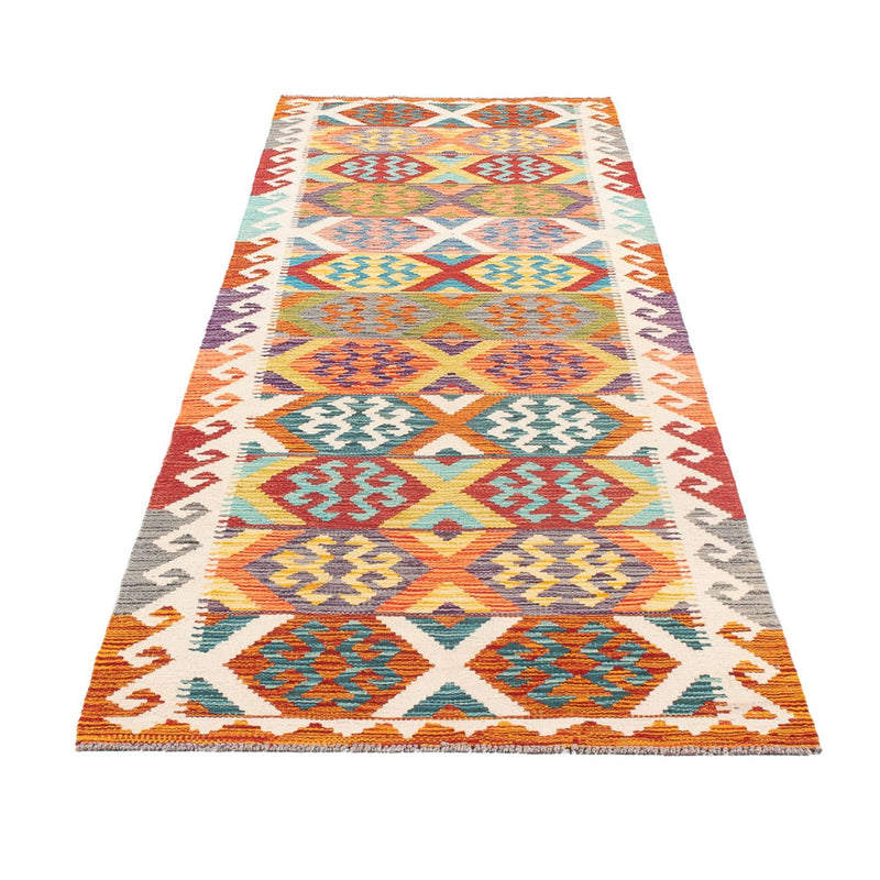 Alfombra de pasillo Alfombra Kelim - Splash - 294 x 82 cm - multicolor