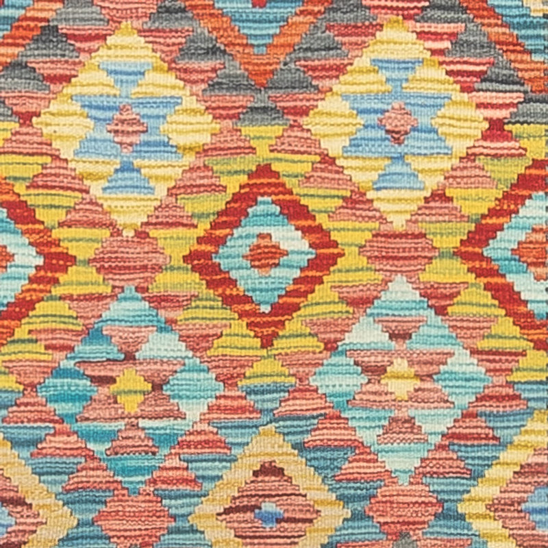 Alfombra de pasillo Alfombra Kelim - Splash - 232 x 80 cm - multicolor