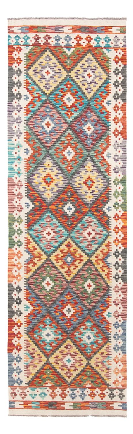 Alfombra de pasillo Alfombra Kelim - Splash - 255 x 74 cm - multicolor