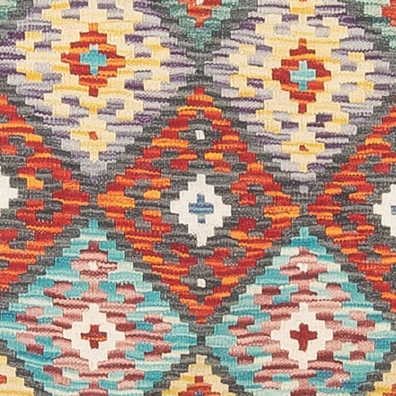 Alfombra de pasillo Alfombra Kelim - Splash - 255 x 74 cm - multicolor