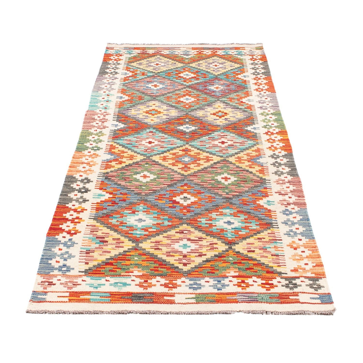 Alfombra de pasillo Alfombra Kelim - Splash - 255 x 74 cm - multicolor