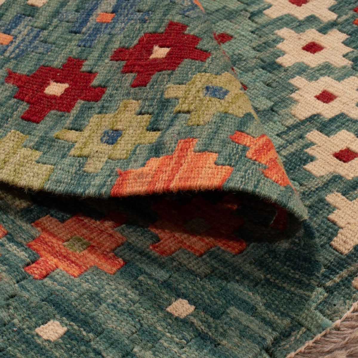 Alfombra Kelim - Splash - 90 x 88 cm - multicolor