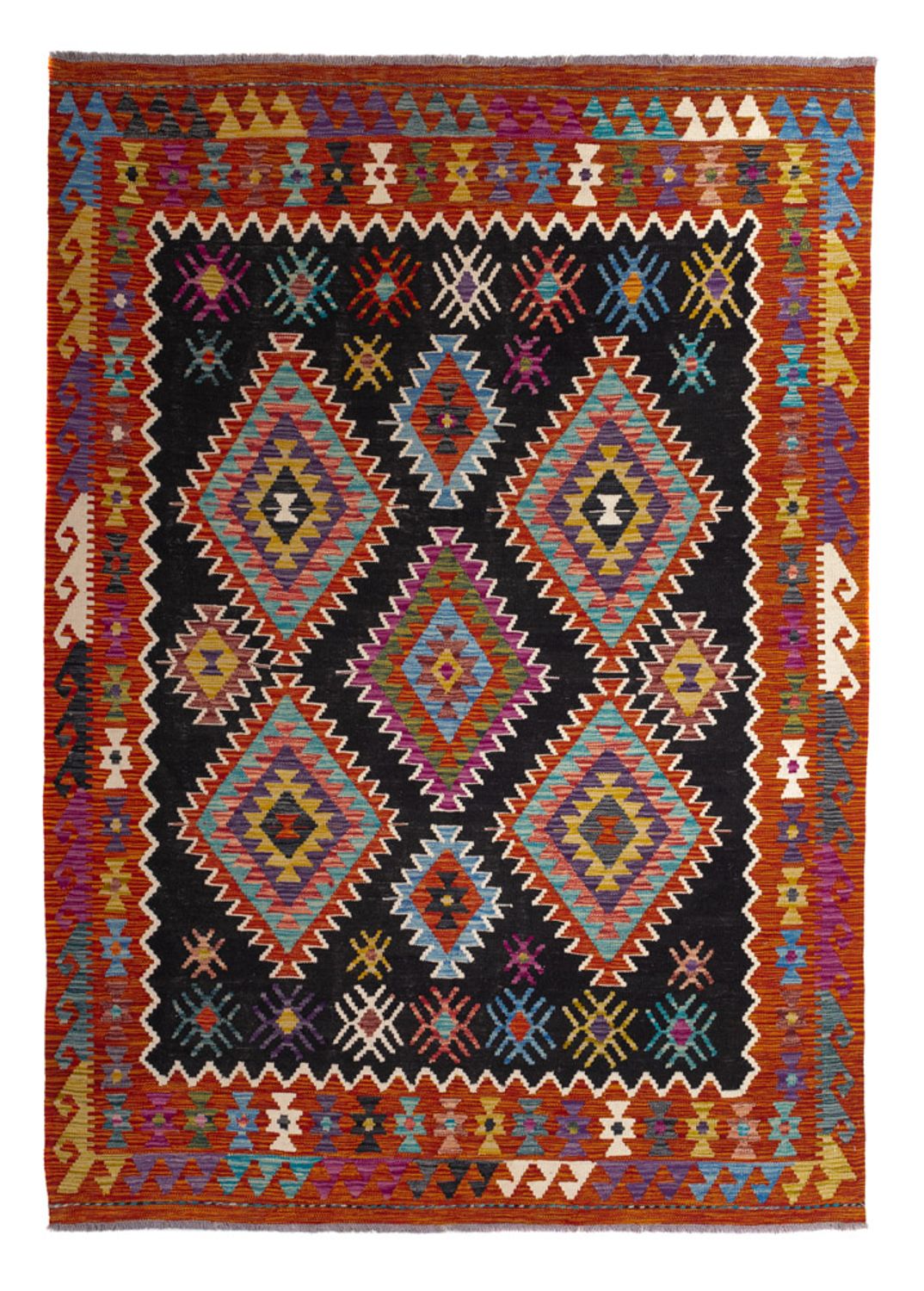 Alfombra Kelim - Splash - 244 x 178 cm - multicolor