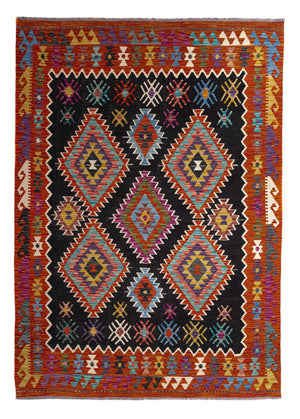 Alfombra Kelim - Splash - 244 x 178 cm - multicolor
