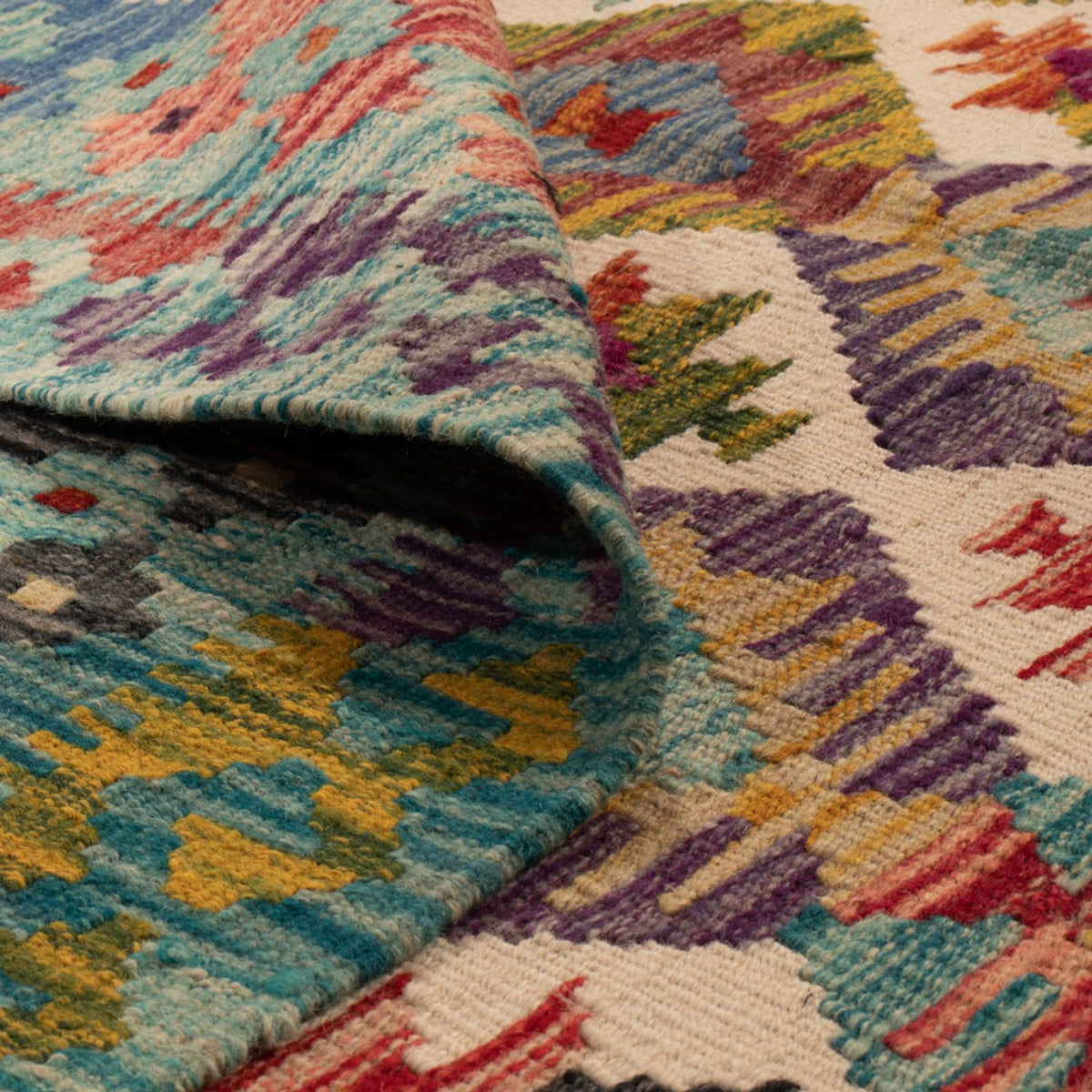 Alfombra Kelim - Splash - 243 x 169 cm - multicolor