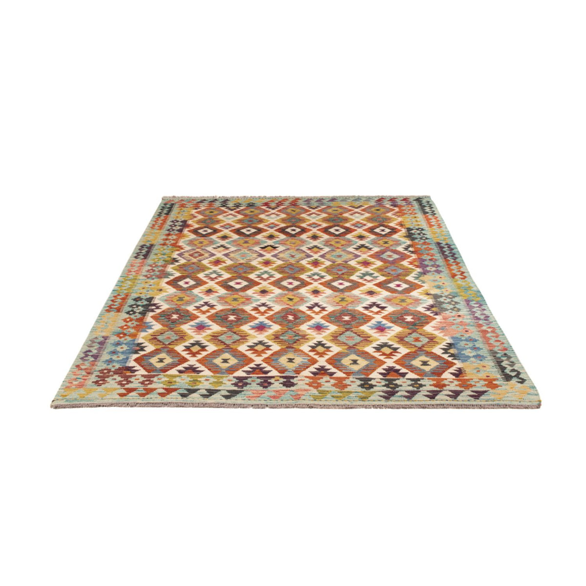 Alfombra Kelim - Splash - 243 x 169 cm - multicolor