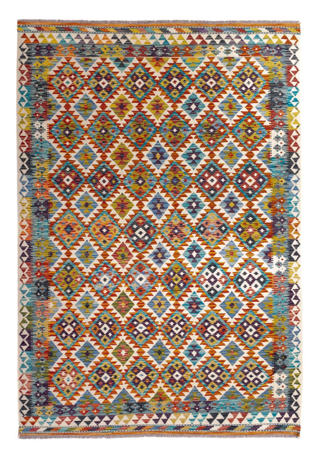Alfombra Kelim - Splash - 245 x 172 cm - multicolor