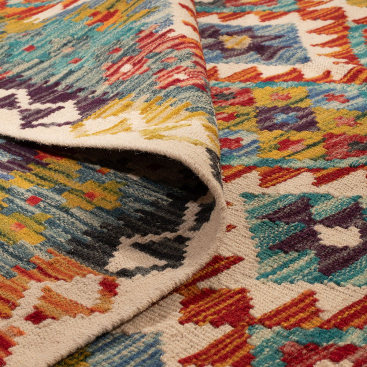 Alfombra Kelim - Splash - 245 x 172 cm - multicolor