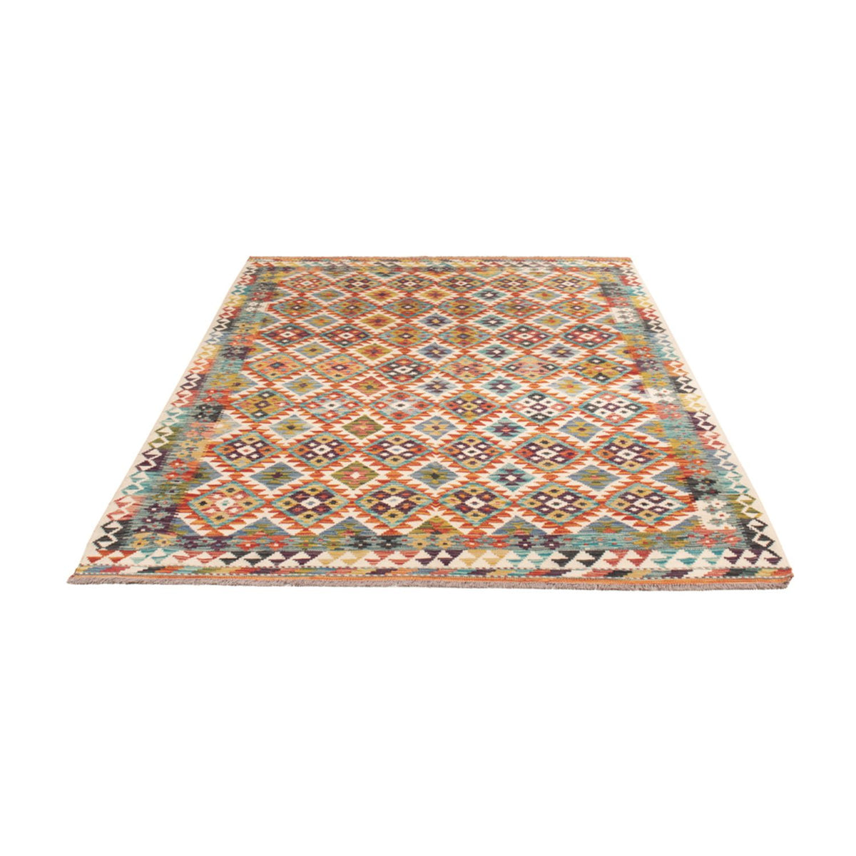 Alfombra Kelim - Splash - 245 x 172 cm - multicolor