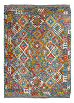 Alfombra Kelim - Splash - 248 x 183 cm - multicolor