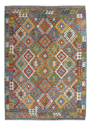 Alfombra Kelim - Splash - 248 x 183 cm - multicolor