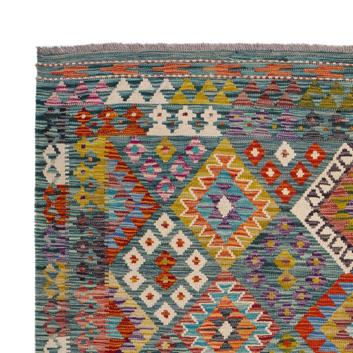 Alfombra Kelim - Splash - 248 x 183 cm - multicolor