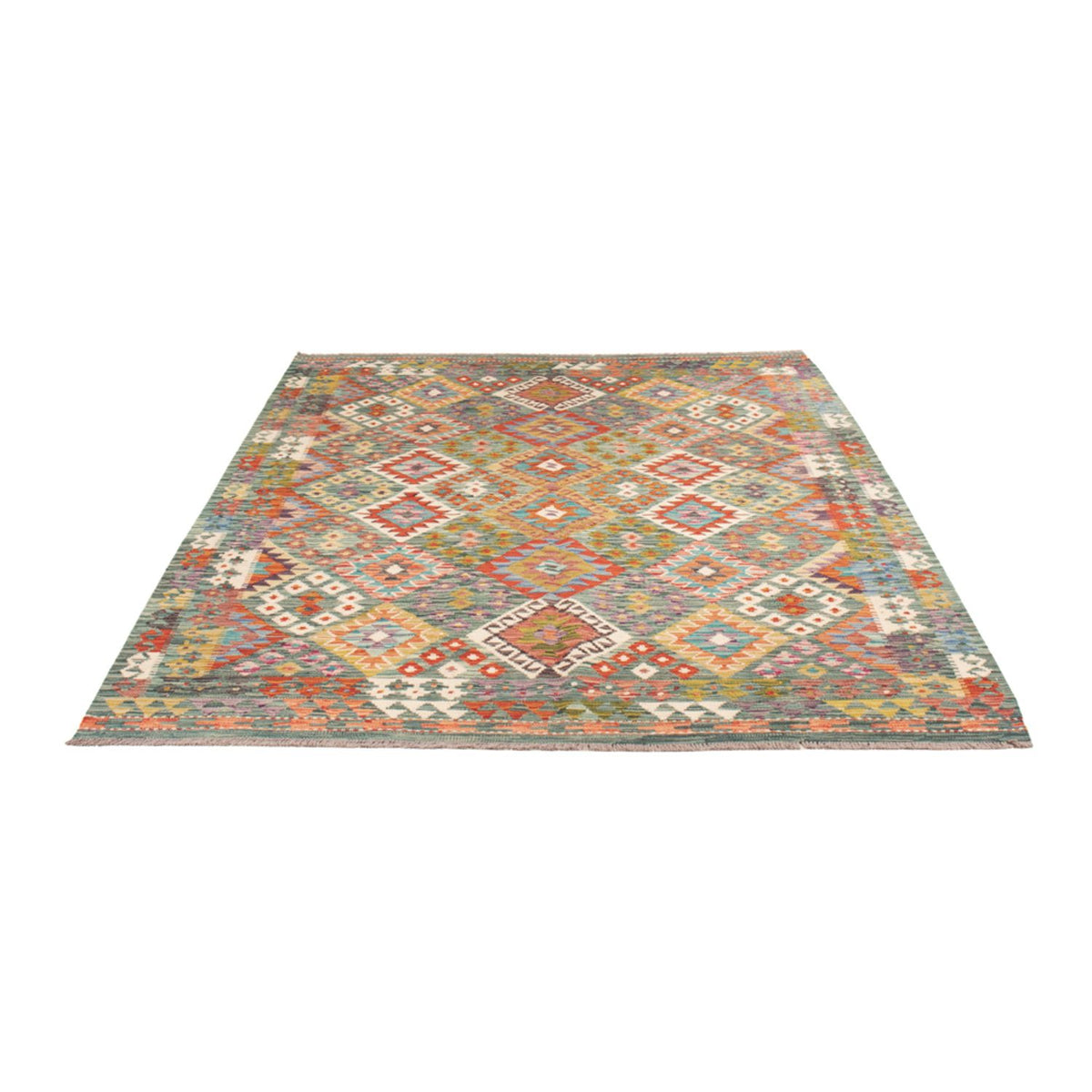 Alfombra Kelim - Splash - 248 x 183 cm - multicolor