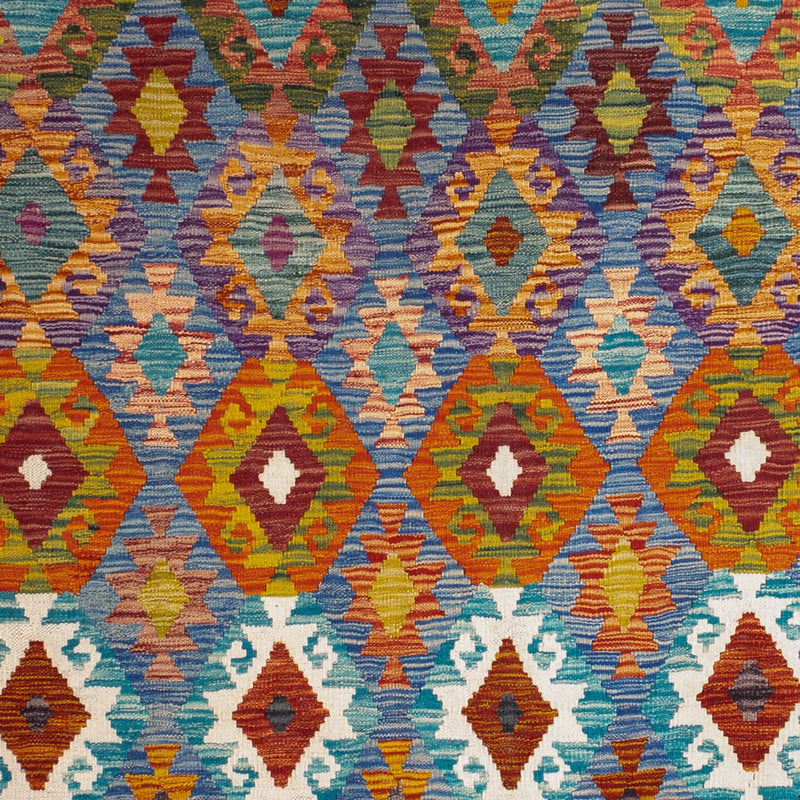Alfombra Kelim - Splash - 241 x 175 cm - multicolor