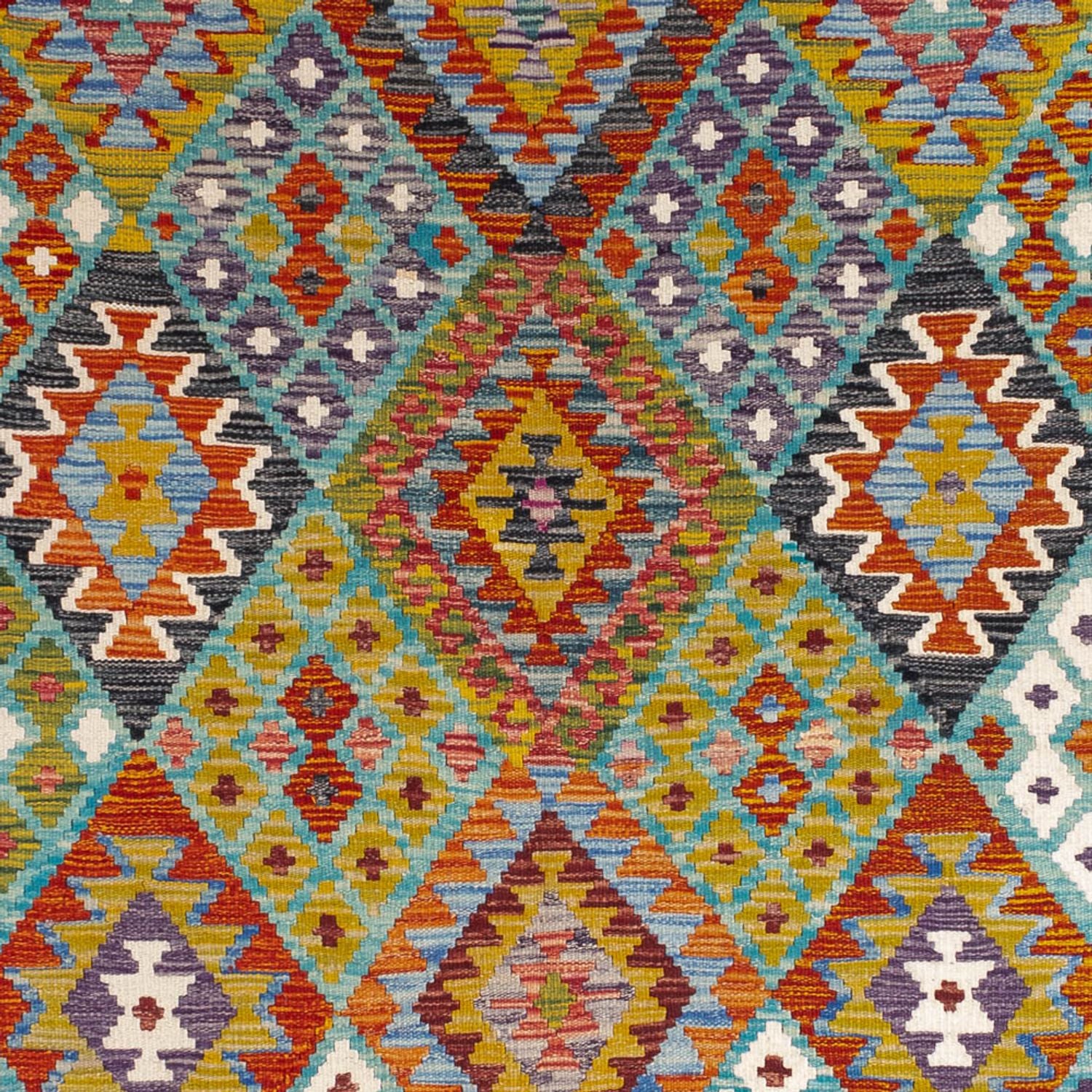 Alfombra Kelim - Splash - 247 x 178 cm - multicolor