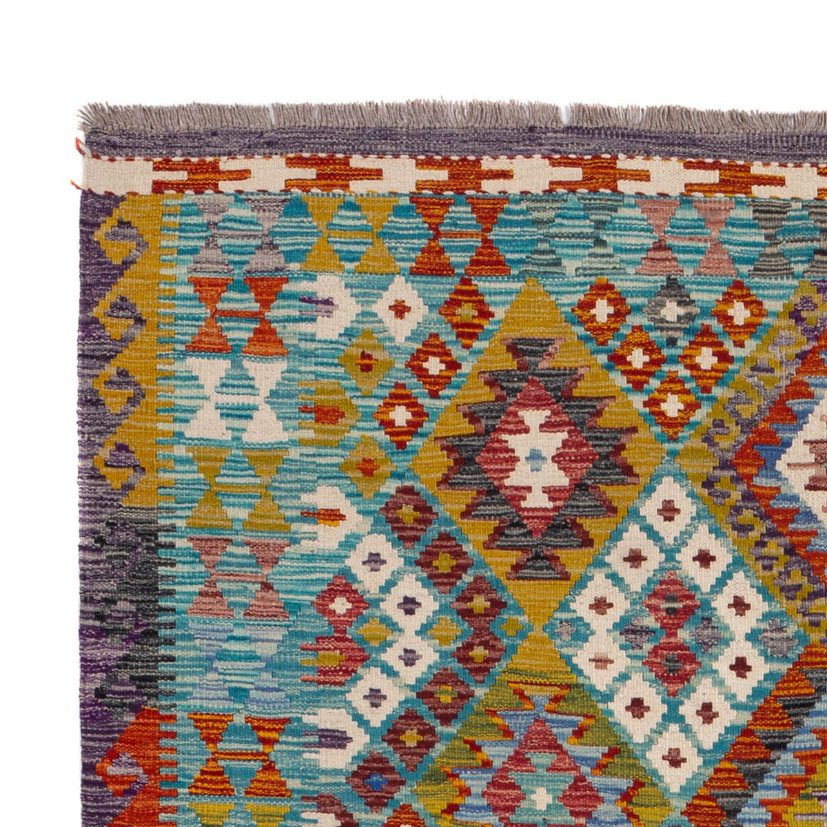 Alfombra Kelim - Splash - 247 x 178 cm - multicolor