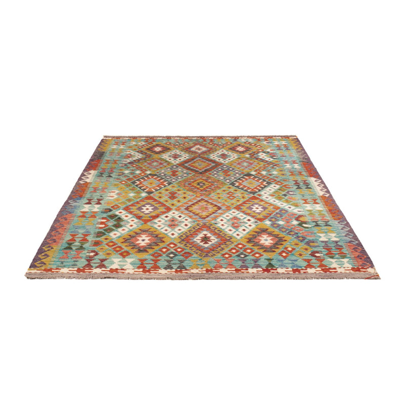 Alfombra Kelim - Splash - 247 x 178 cm - multicolor