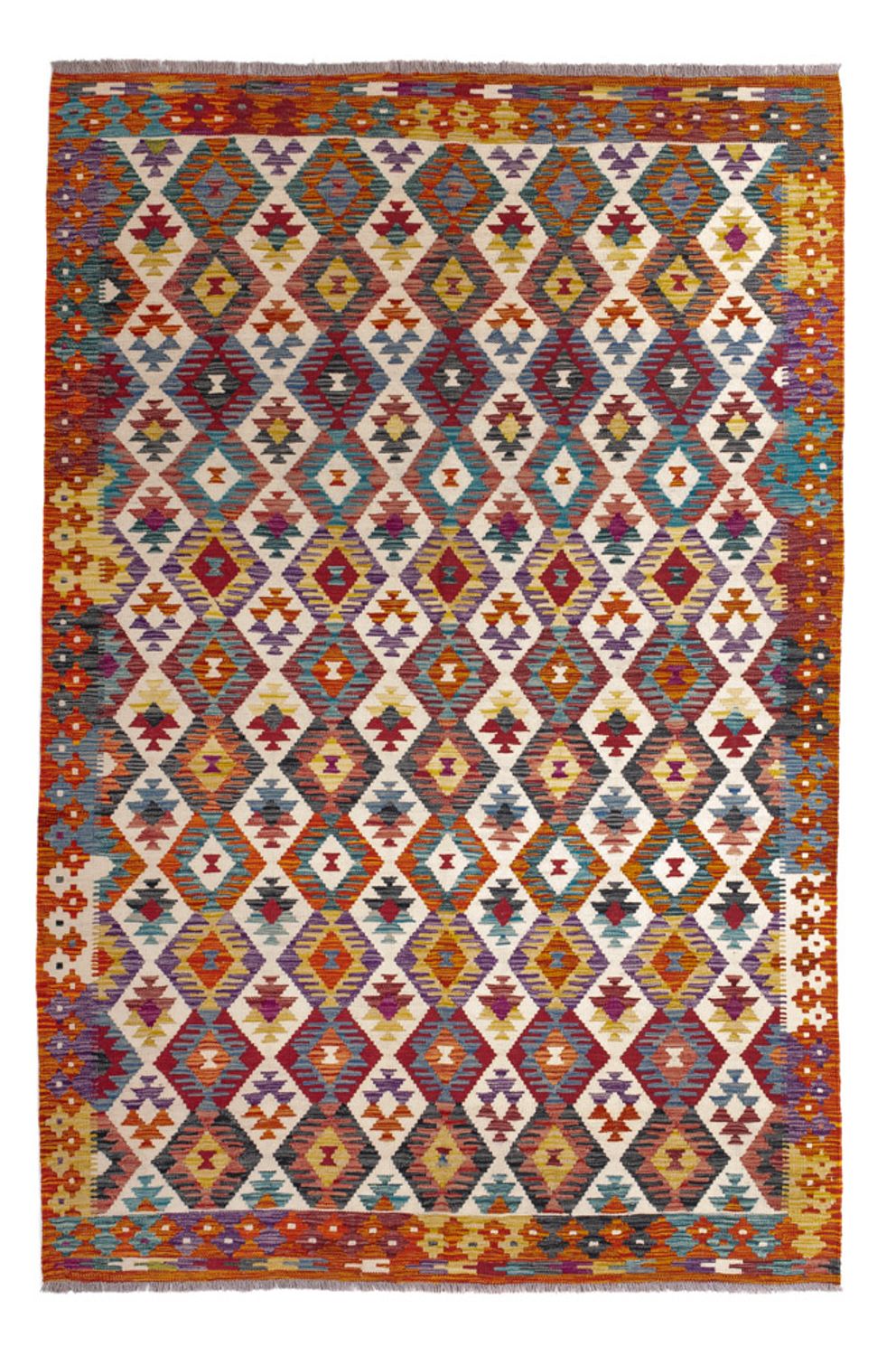 Alfombra Kelim - Splash - 245 x 165 cm - multicolor