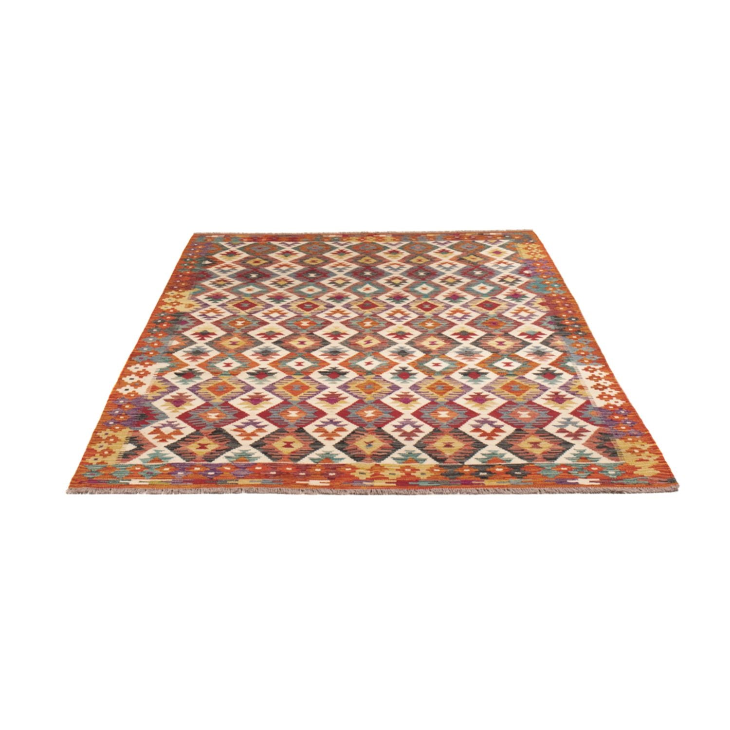 Alfombra Kelim - Splash - 245 x 165 cm - multicolor