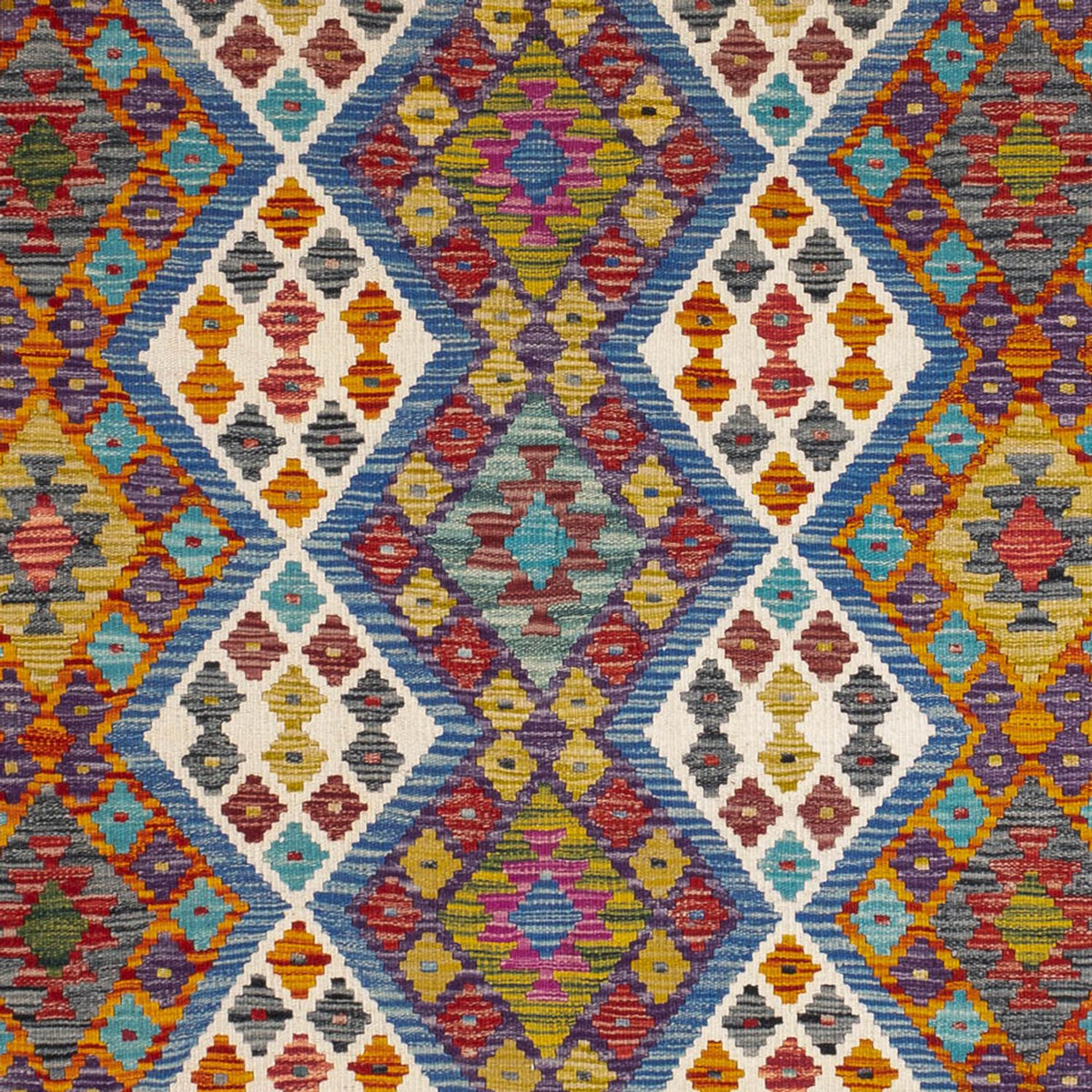 Alfombra Kelim - Splash cuadrado  - 207 x 203 cm - multicolor