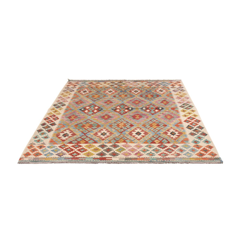 Alfombra Kelim - Splash - 197 x 150 cm - multicolor
