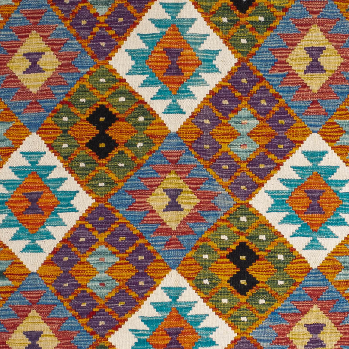 Alfombra Kelim - Splash - 196 x 150 cm - multicolor