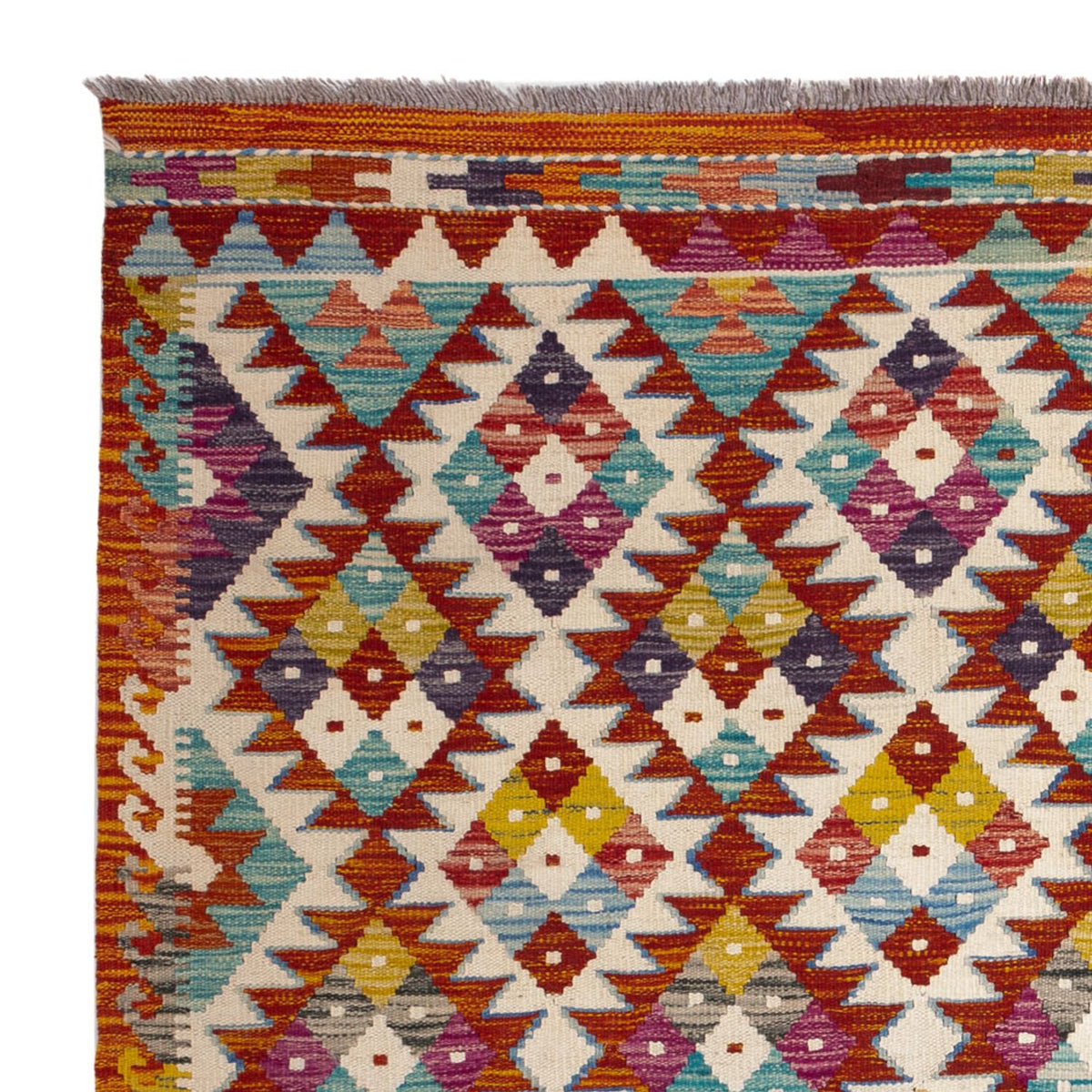 Kilim Maimana Alfombra 152x152cm - Alfombra de lana