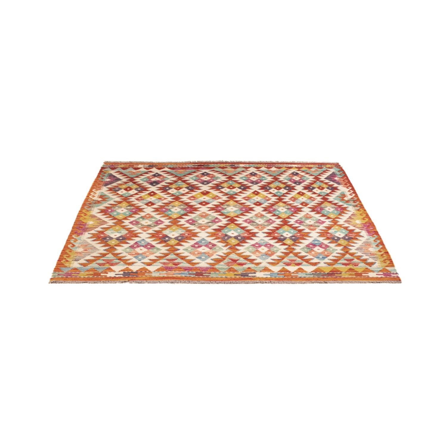 Alfombra Kelim - Splash cuadrado  - 152 x 152 cm - multicolor