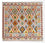 Alfombra Kelim - Splash cuadrado  - 154 x 143 cm - multicolor
