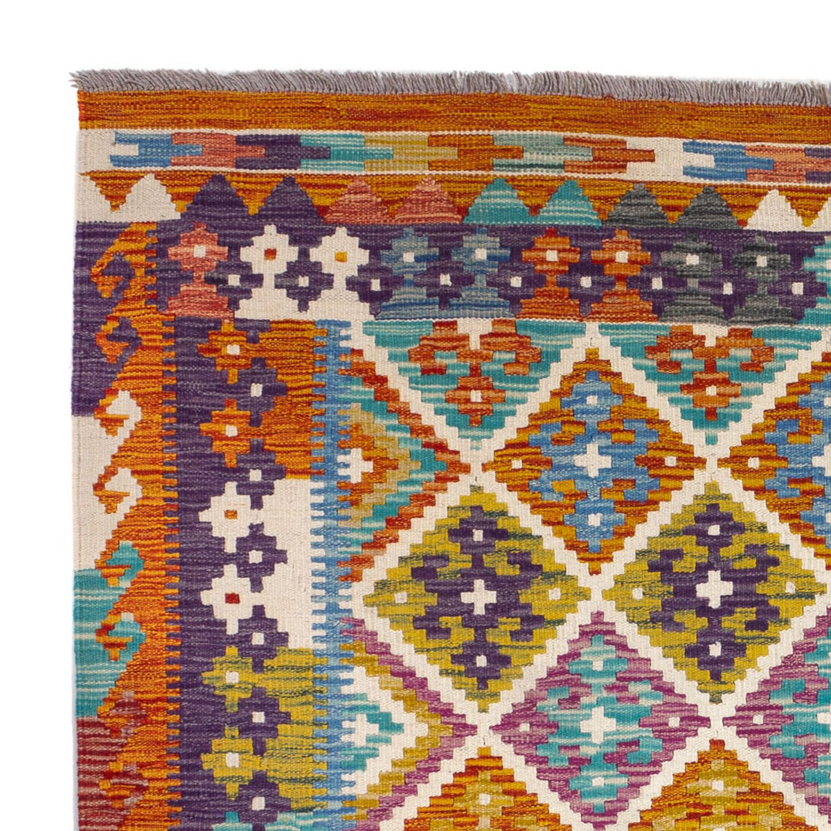Alfombra Kelim - Splash - 158 x 152 cm - multicolor
