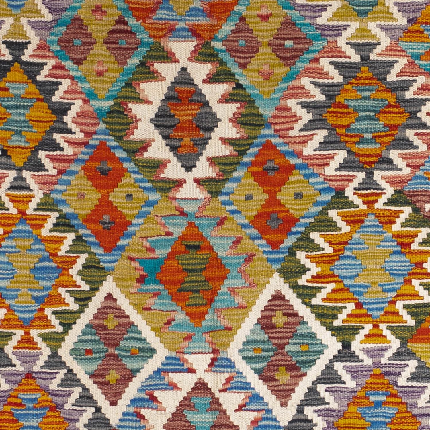 Alfombra Kelim - Splash cuadrado  - 154 x 152 cm - multicolor