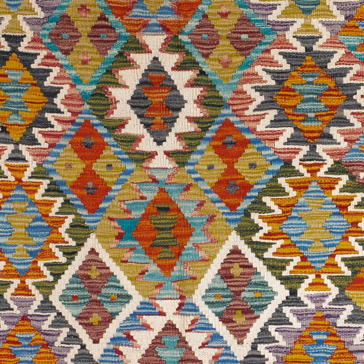 Alfombra Kelim - Splash cuadrado  - 154 x 152 cm - multicolor