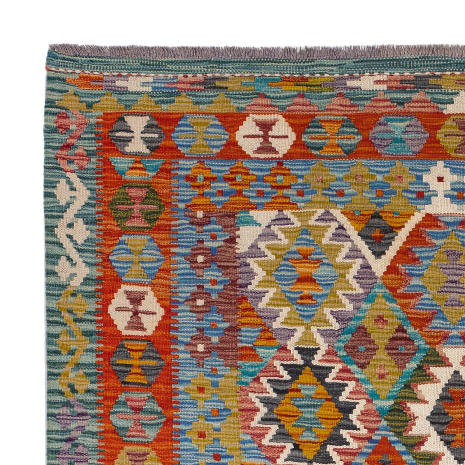 Alfombra Kelim - Splash cuadrado  - 154 x 152 cm - multicolor
