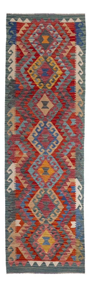 Alfombra de pasillo Alfombra Kelim - Splash - 244 x 79 cm - multicolor