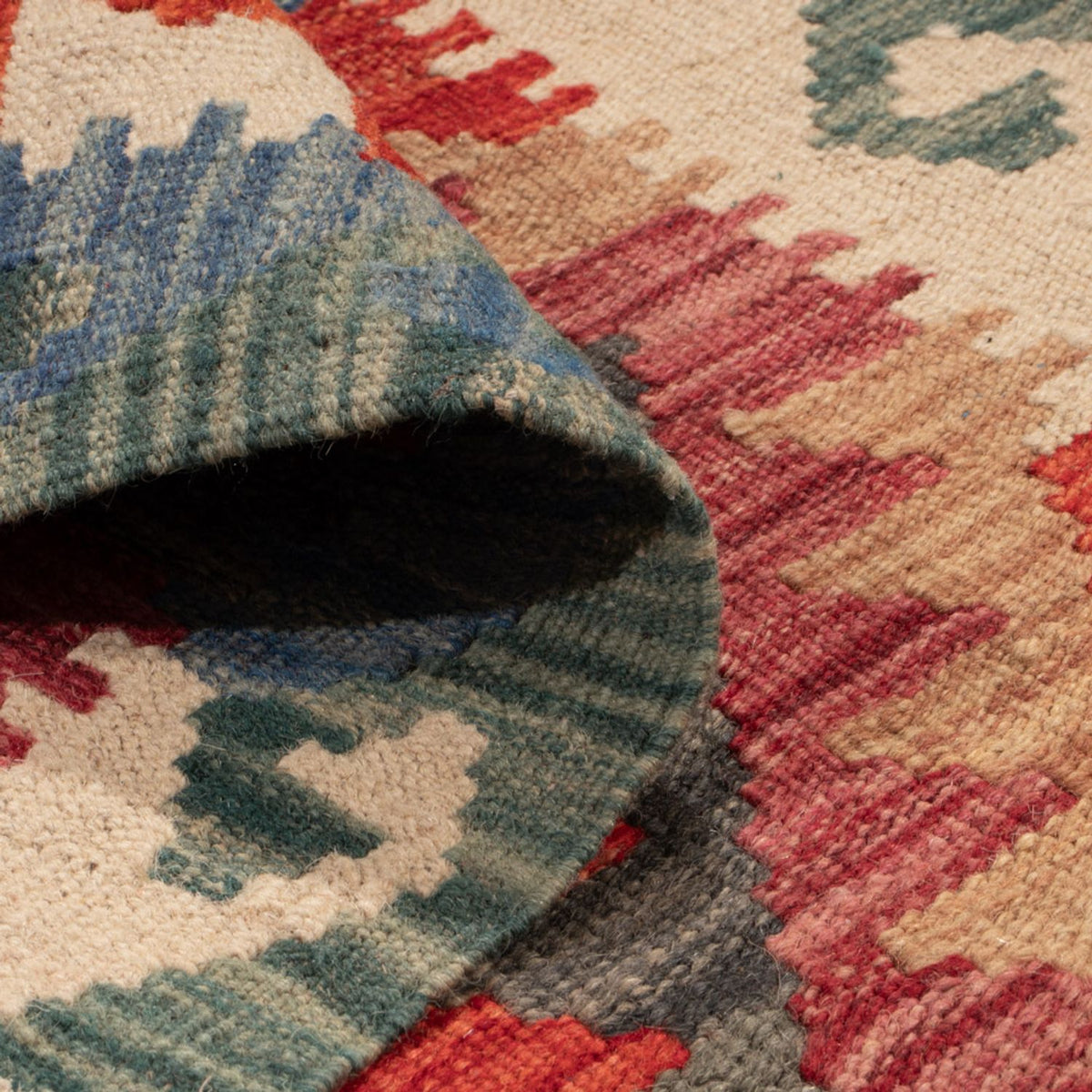 Alfombra de pasillo Alfombra Kelim - Splash - 244 x 79 cm - multicolor