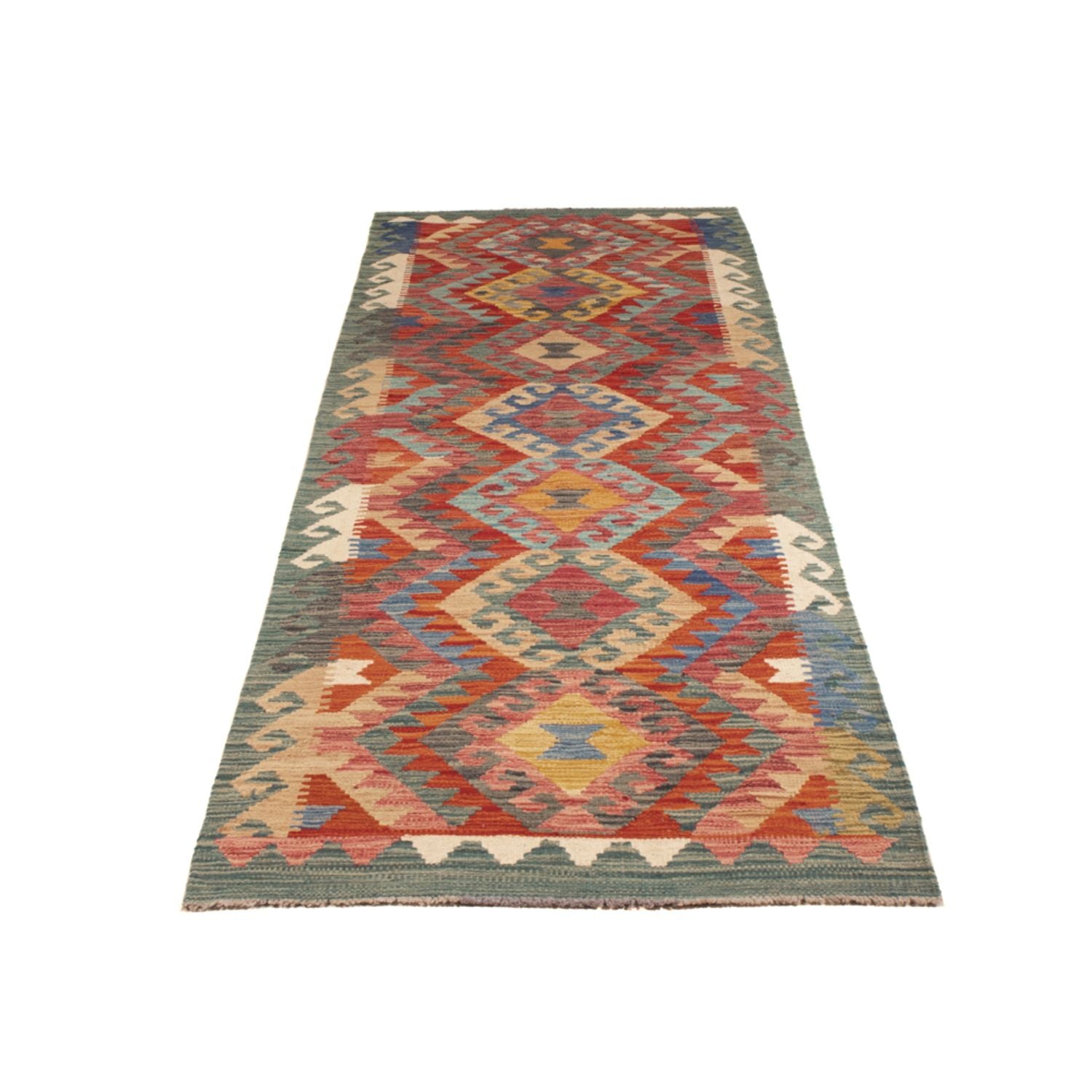 Alfombra de pasillo Alfombra Kelim - Splash - 244 x 79 cm - multicolor